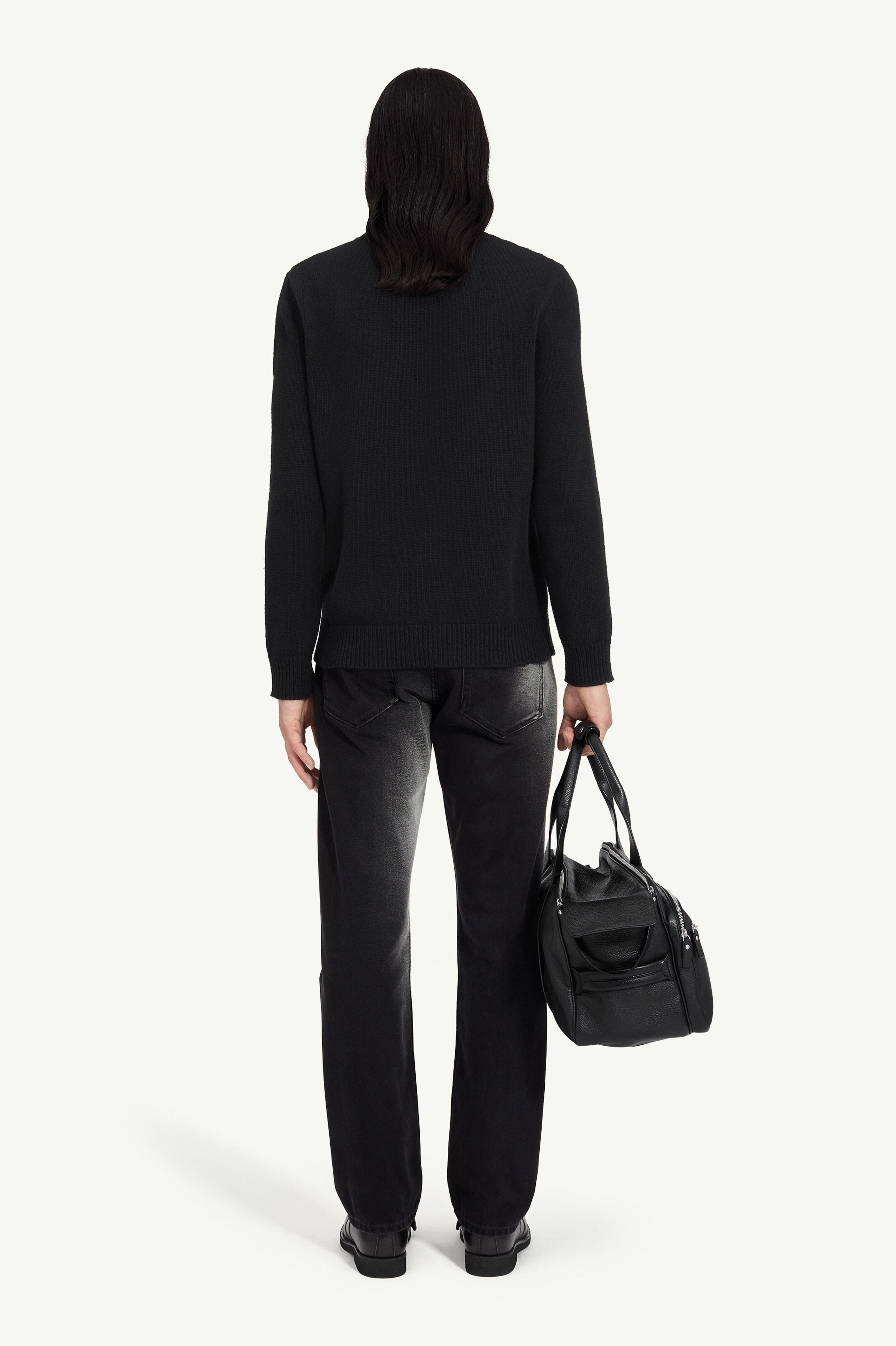 Taped label wool jumper - 4