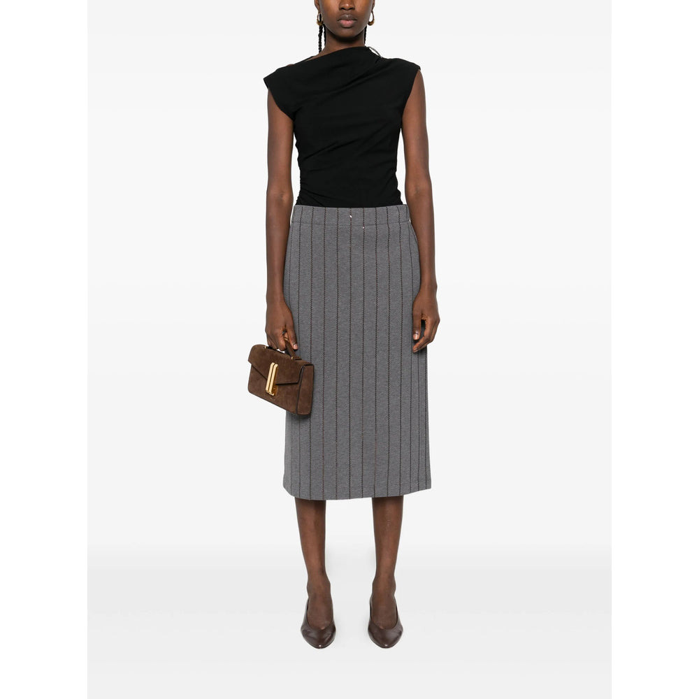 Brunello Cucinelli Grey Skirts - Pencil Skirts Women - 3