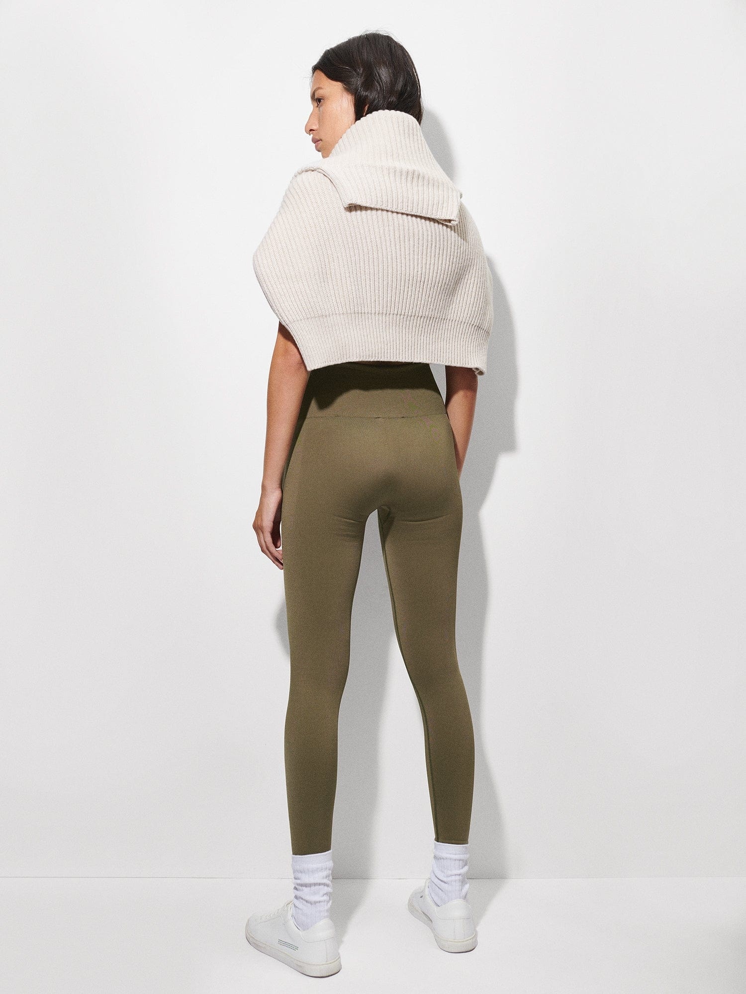 Women's Plant-Stretch Compressive Leggings - Soil Brown - 3