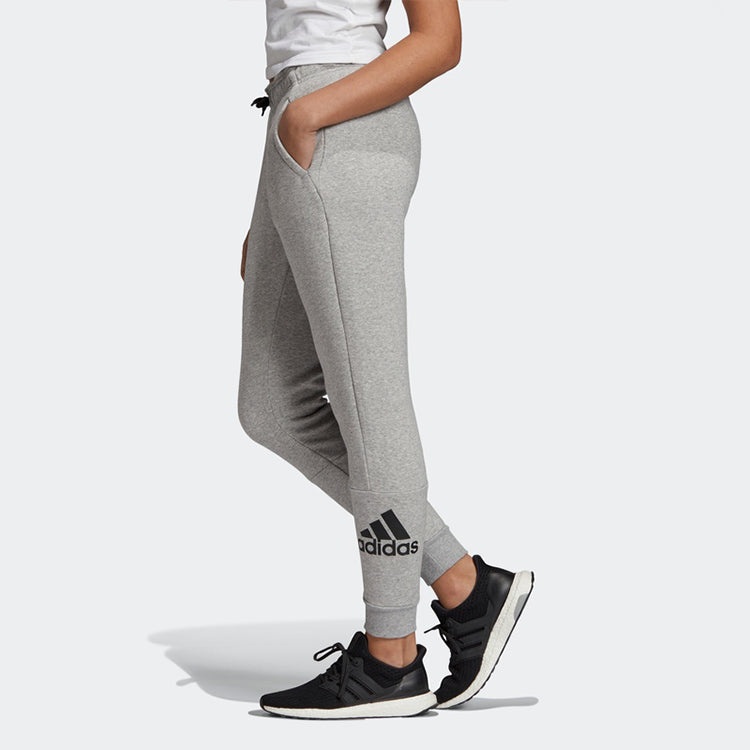 (WMNS) adidas Sportswear Badge Of Sport Sweat Pants 'Grey' DX7966 - 5