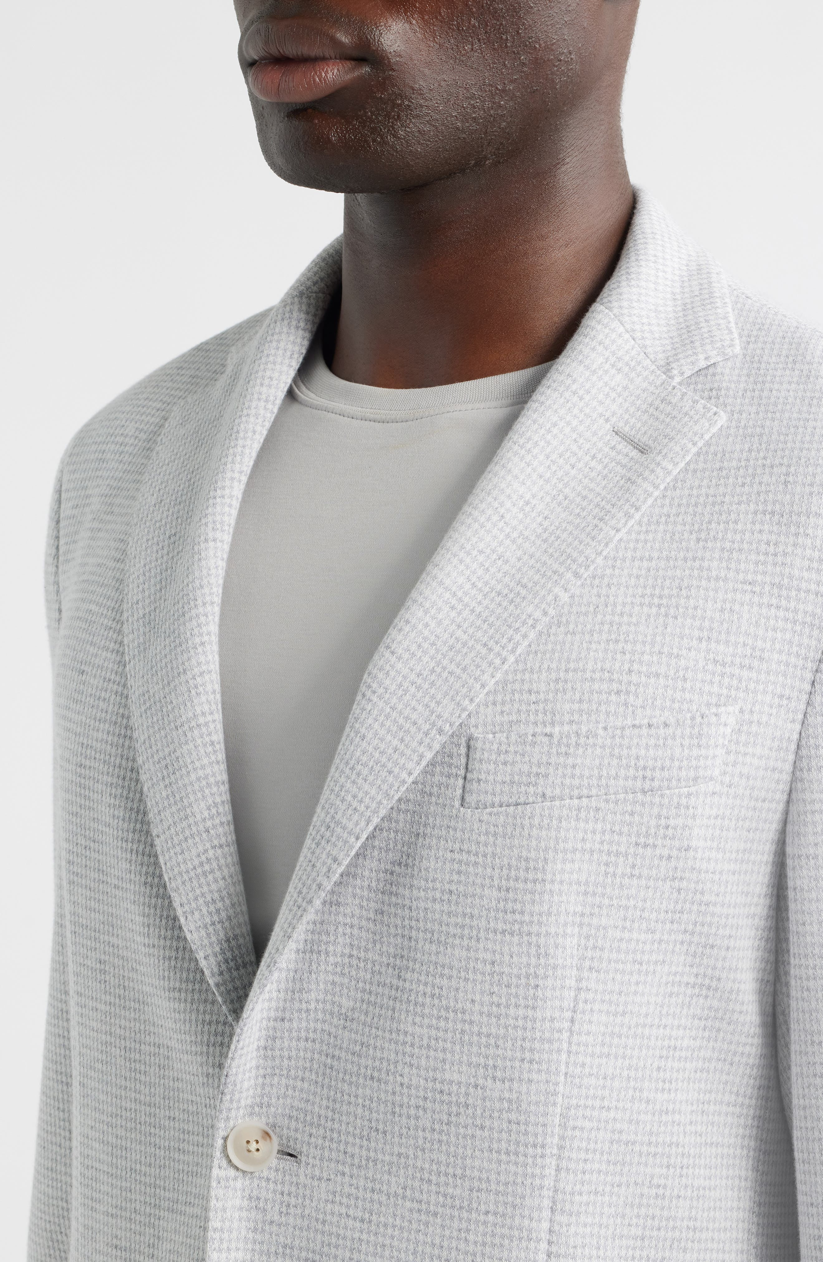 BOSS Hanry Cotton Blend Sport Coat in Silver at Nordstrom - 4
