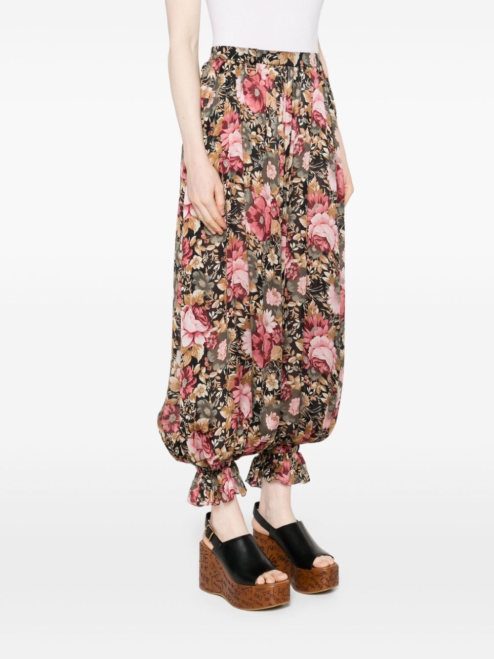 pleated silk trousers - 3