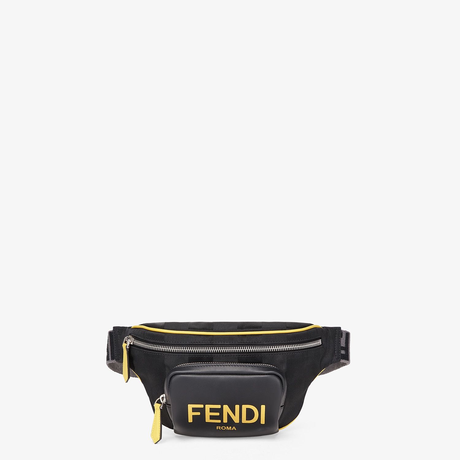 Black nylon belt bag - 1