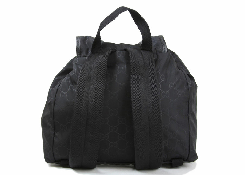 GUCCI Gucci Backpack GG Nylon Medium Black outlook