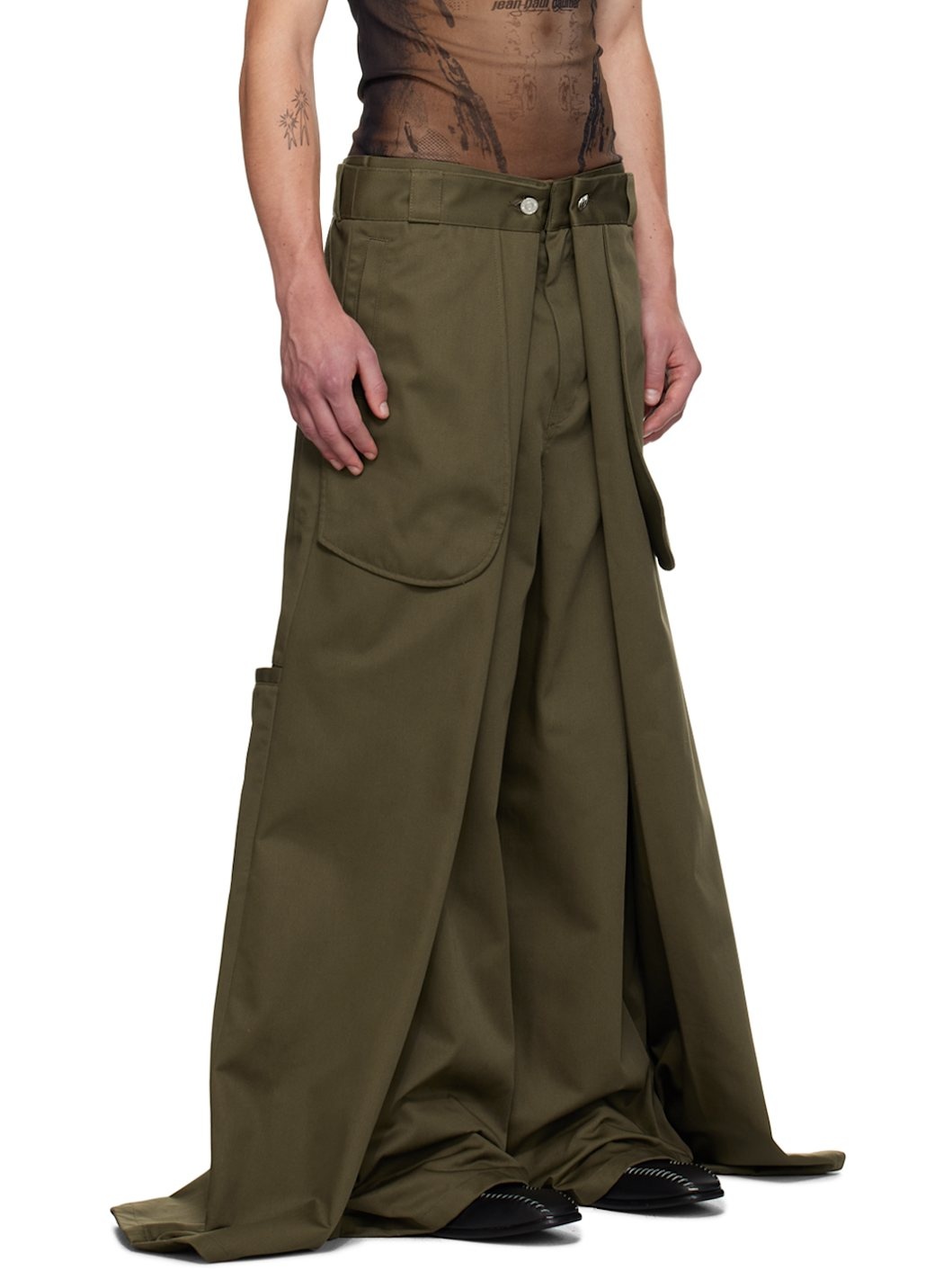 Khaki Shayne Oliver Edition 'The Wrap' Trousers - 2