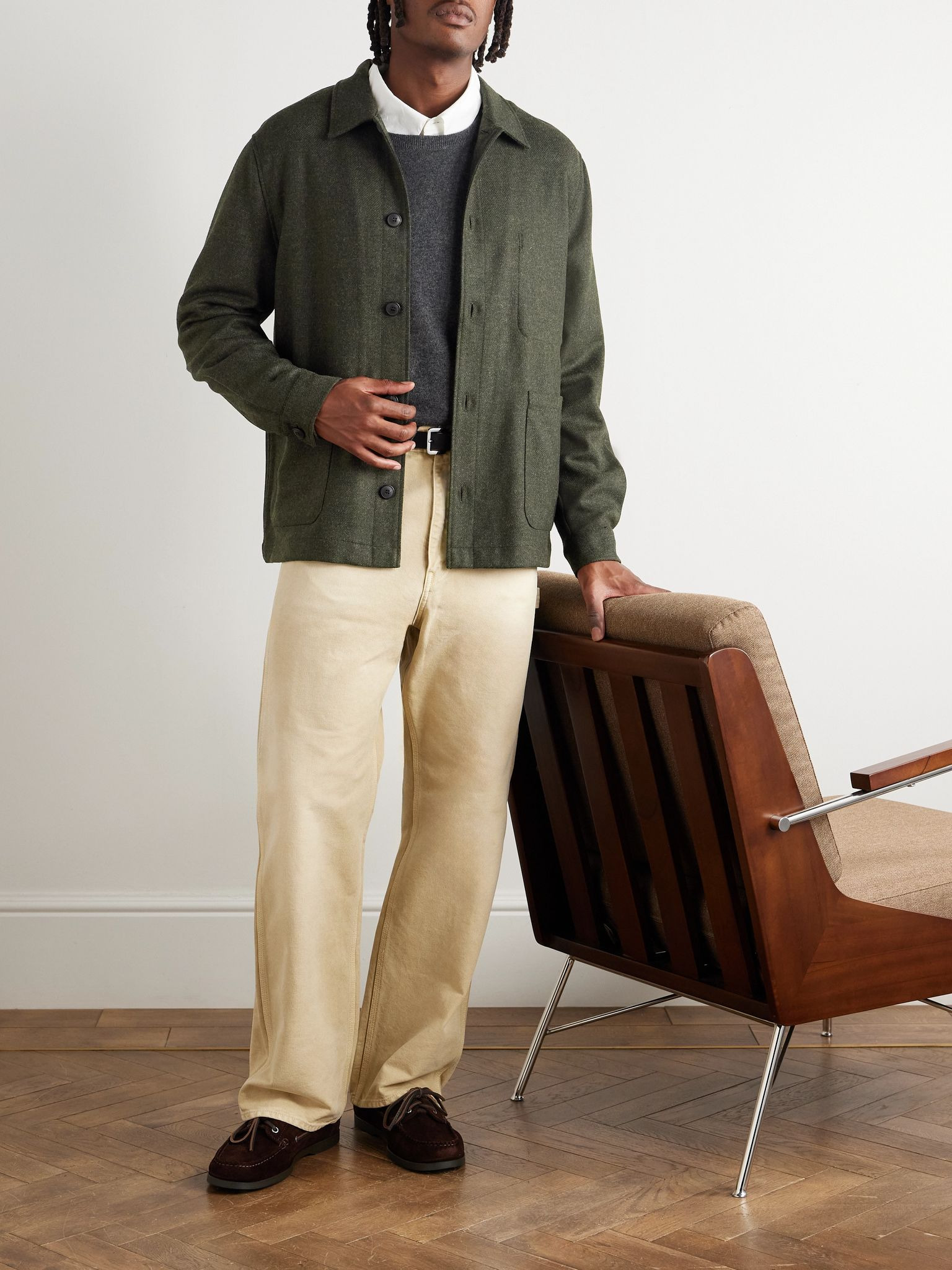Wool-Flannel Jacket Green - 2