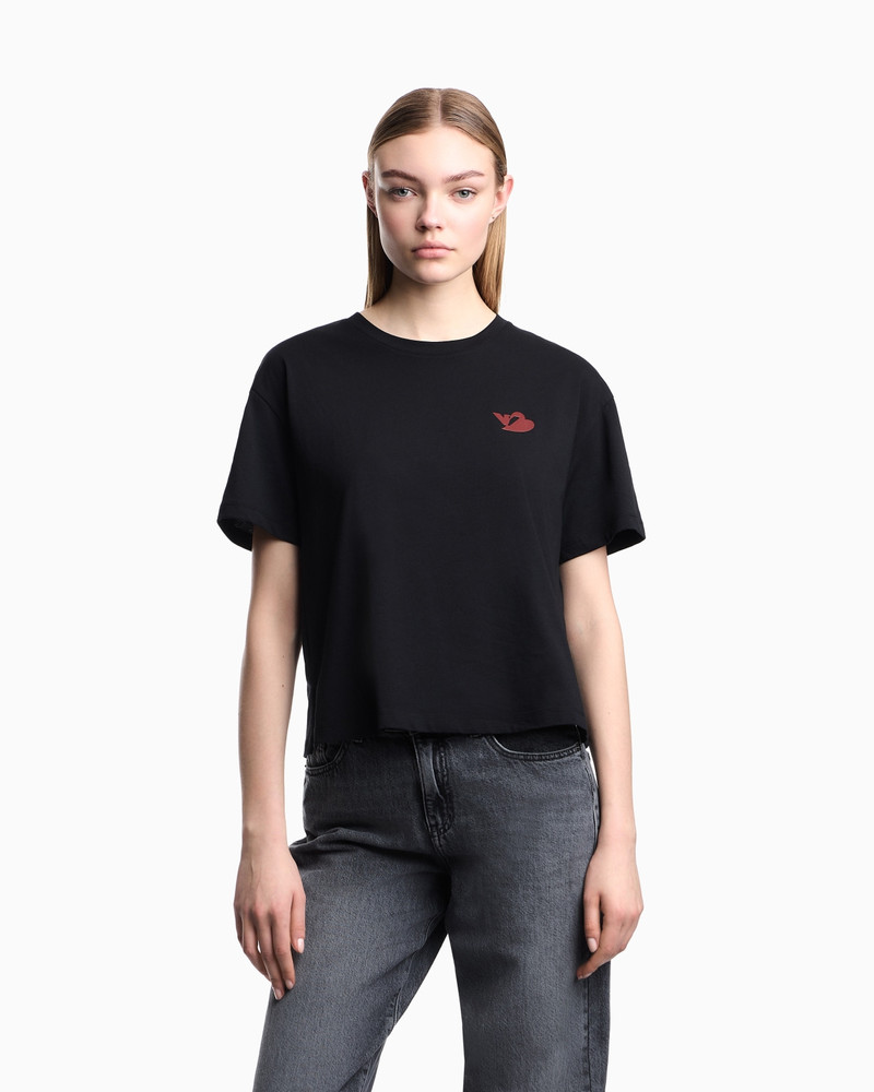 EMPORIO ARMANI ORGANIC JERSEY T-SHIRT WITH LOGO STAMP outlook