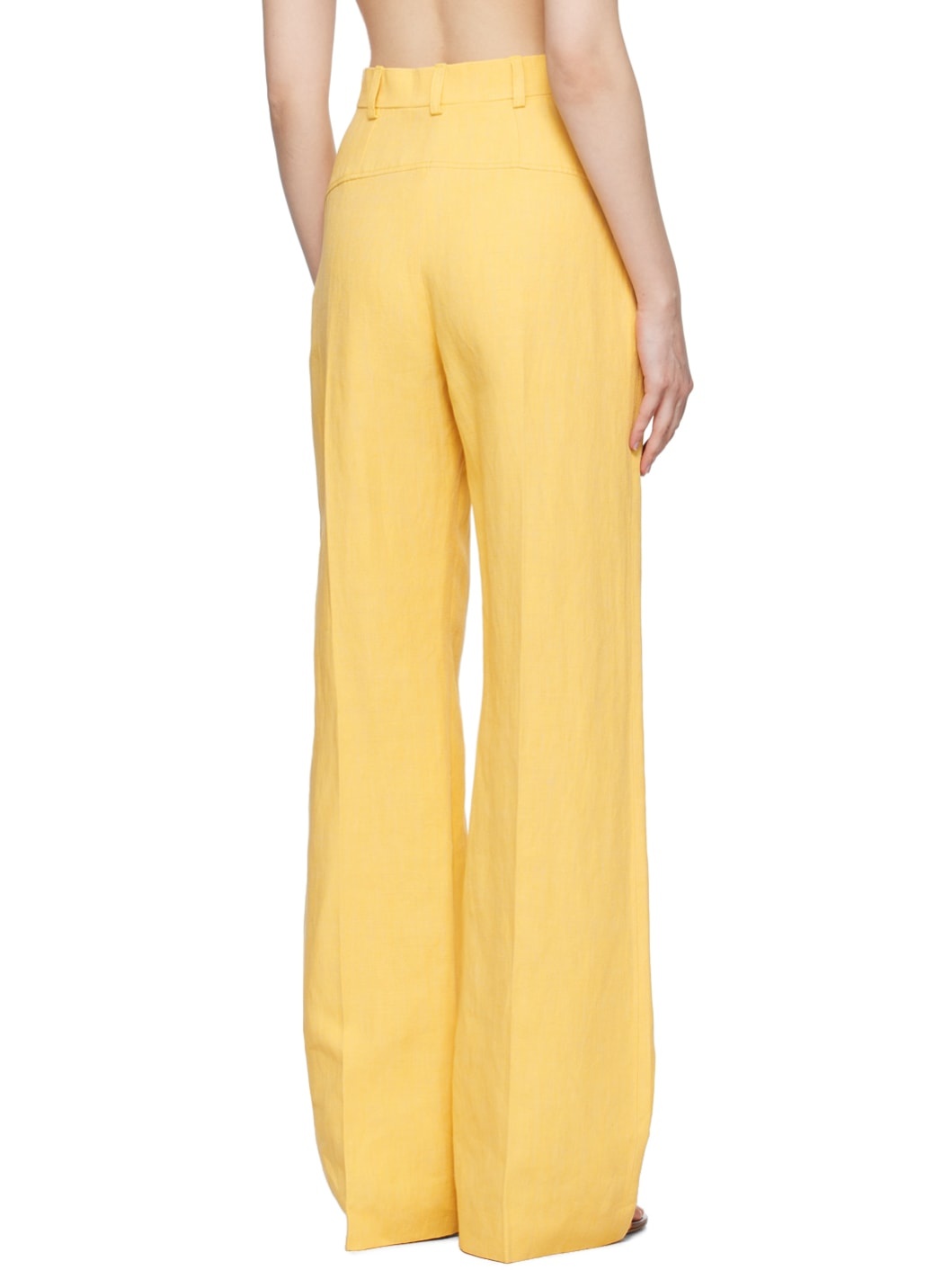 Yellow Le Raphia 'Le Pantalon Sauge' Trousers - 3