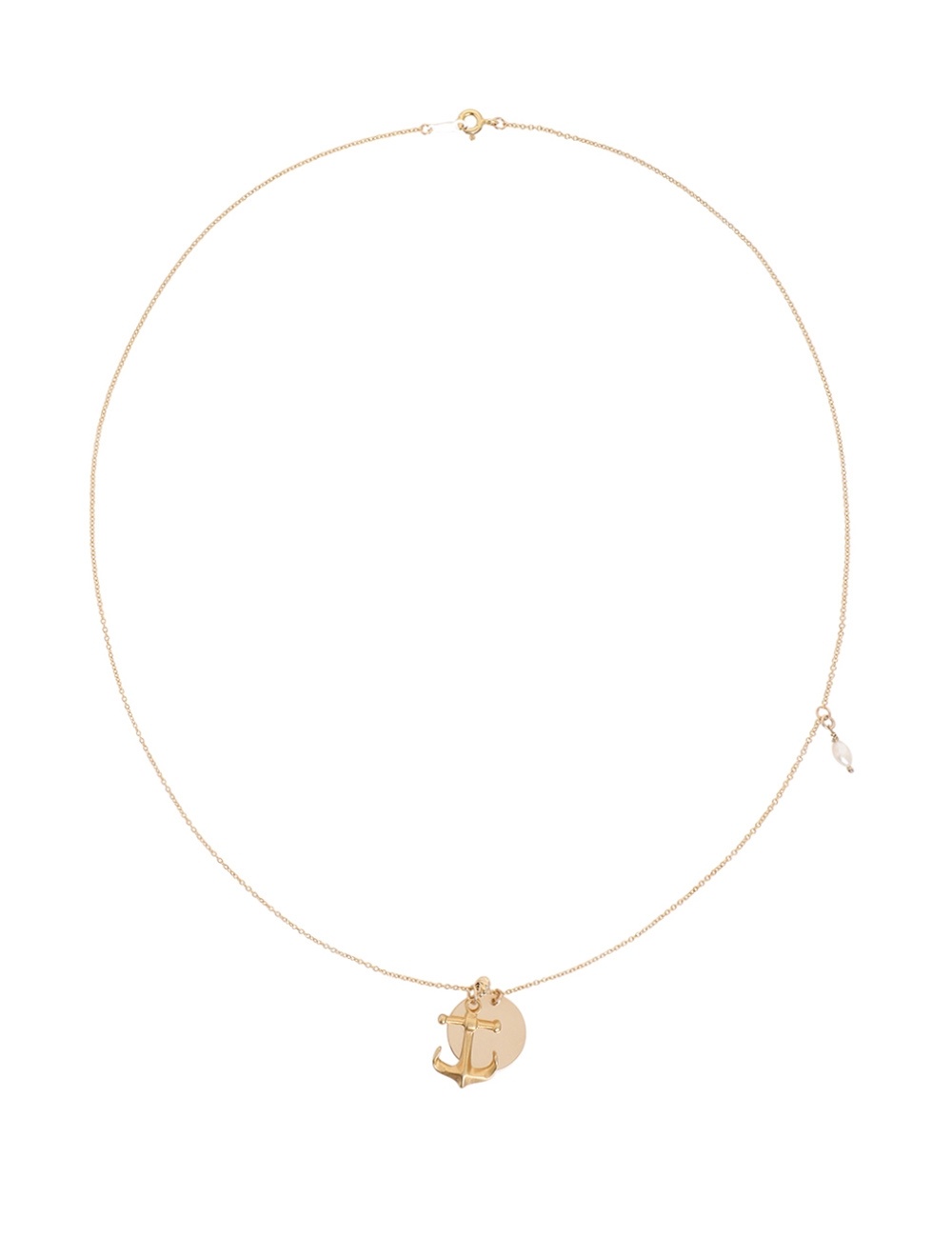 ANCHOR AND DISC NECKLACE - 1