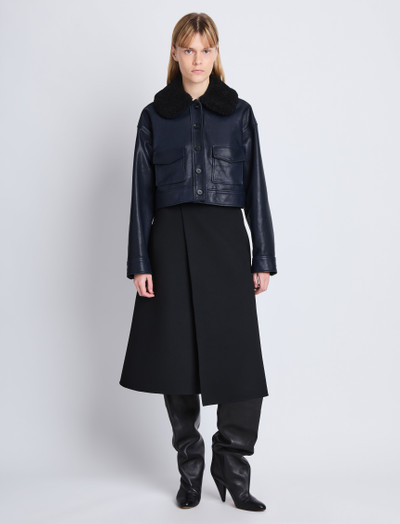 Proenza Schouler Judd Jacket With Shearling Collar in Leather outlook