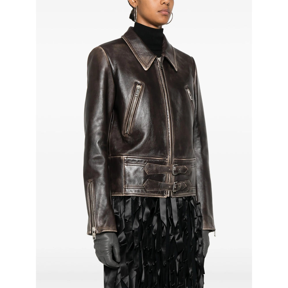 Prada Brown Jackets - Leather Jackets Women - 2