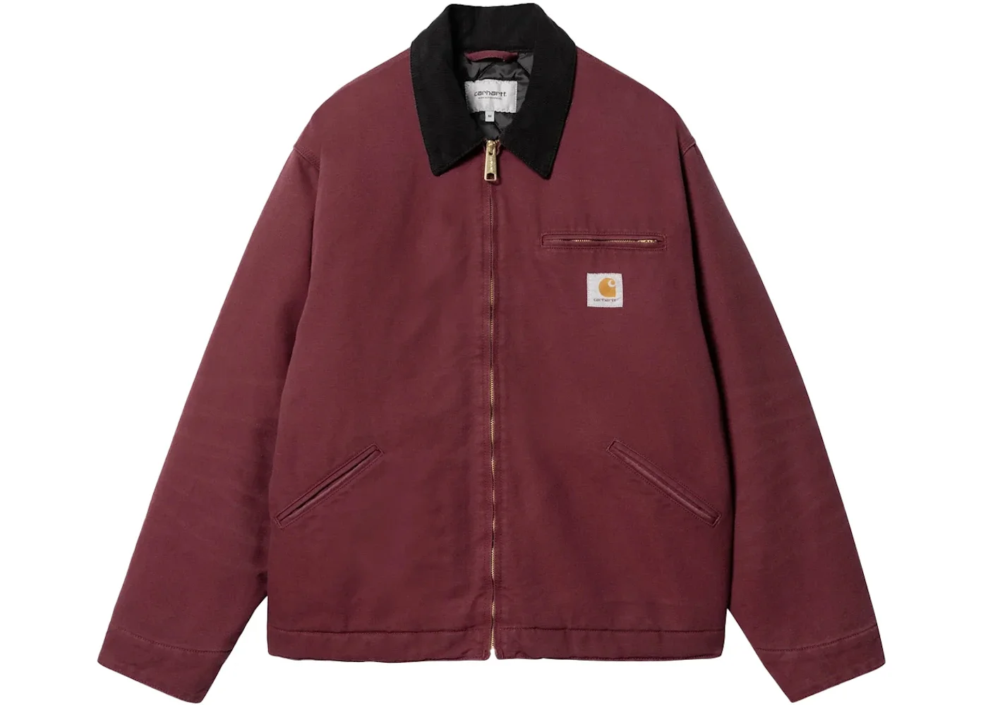 Carhartt WIP OG Detroit Aged Canvas Jacket Malbec/Black - 1