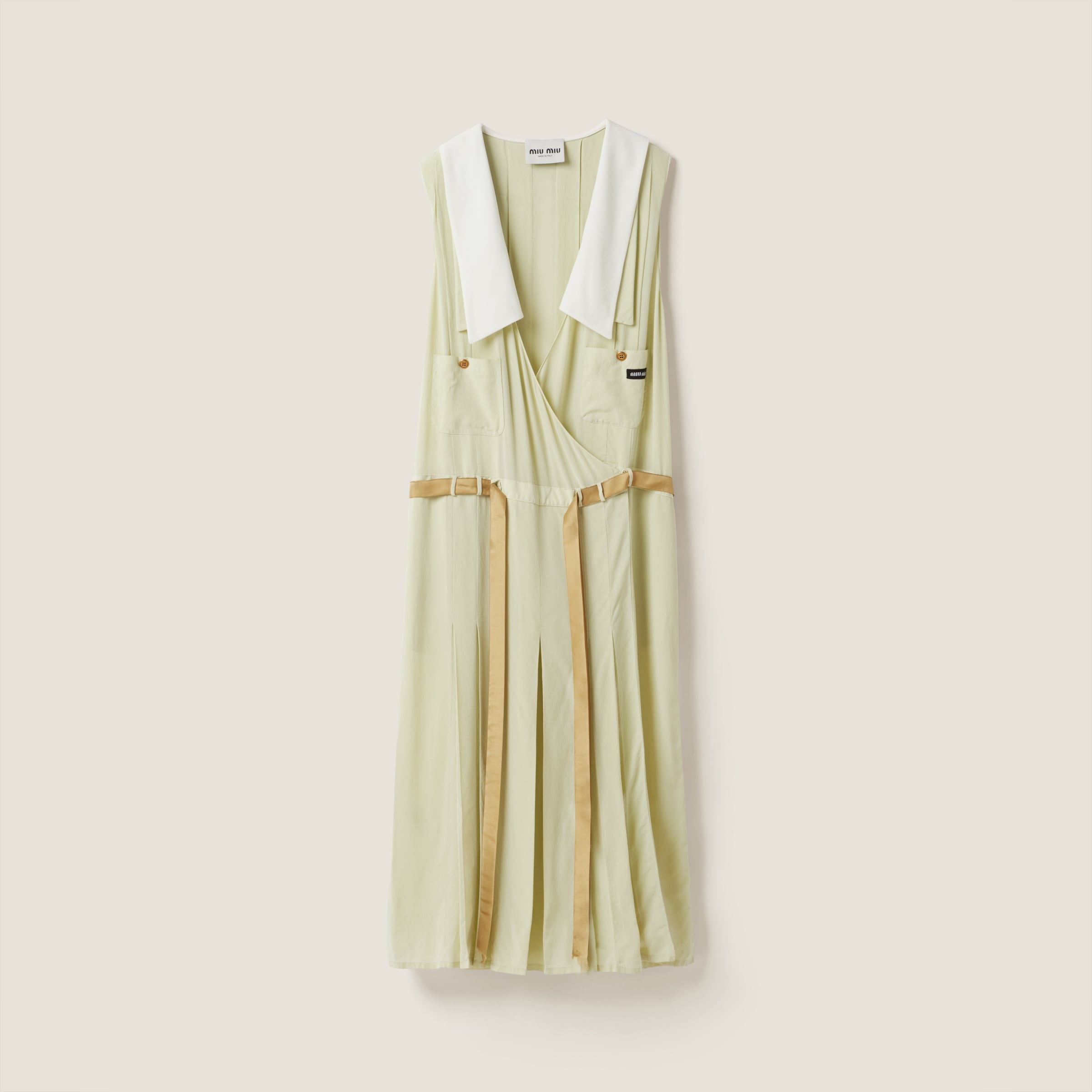 Garment-dyed crepe de chine dress - 1
