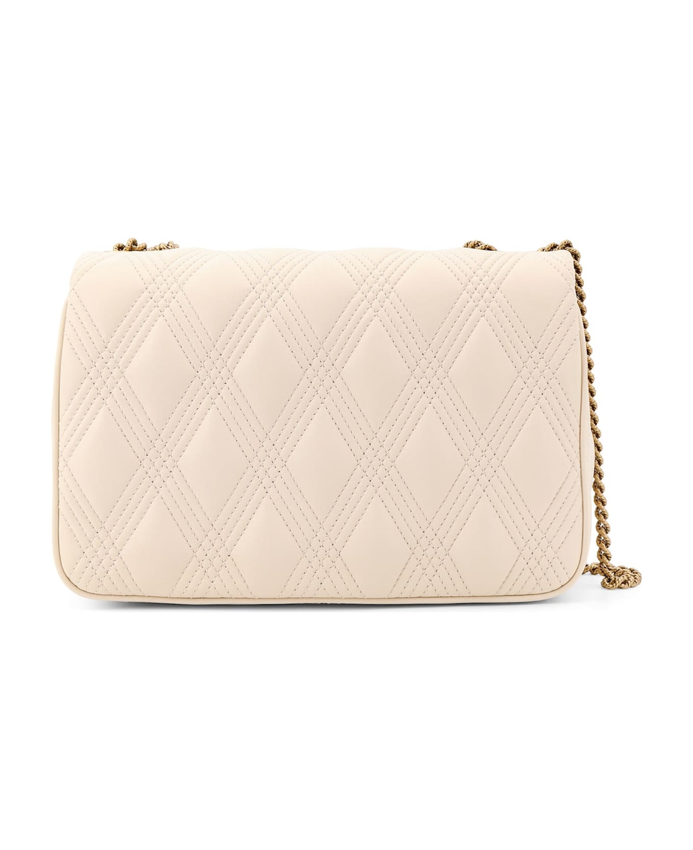 Ivory Nappa Leather Large Quiltie 67 Shoulder Bag - 2