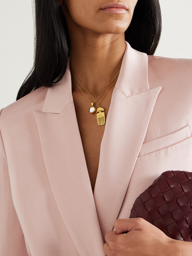 The Vanity Comb Recycled Gold-plated Necklace 5