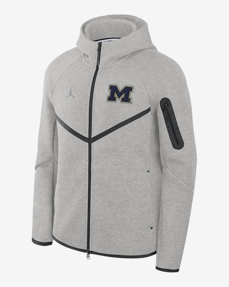 Michigan Tech Fleece Windrunner Men's Jordan Brand College Full-Zip Hooded Jacket 1