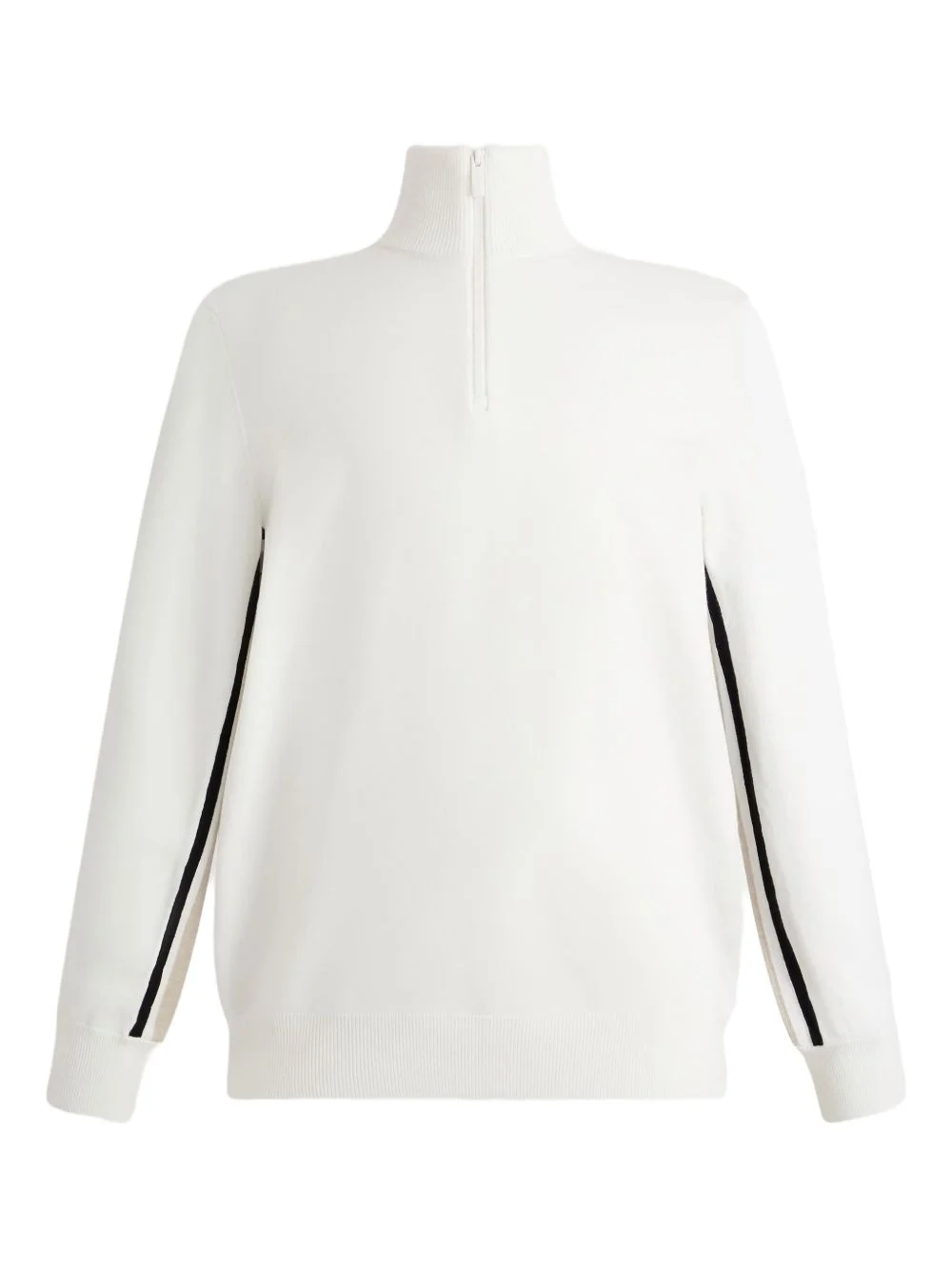 intarsia-striped half-zip sweater - 1