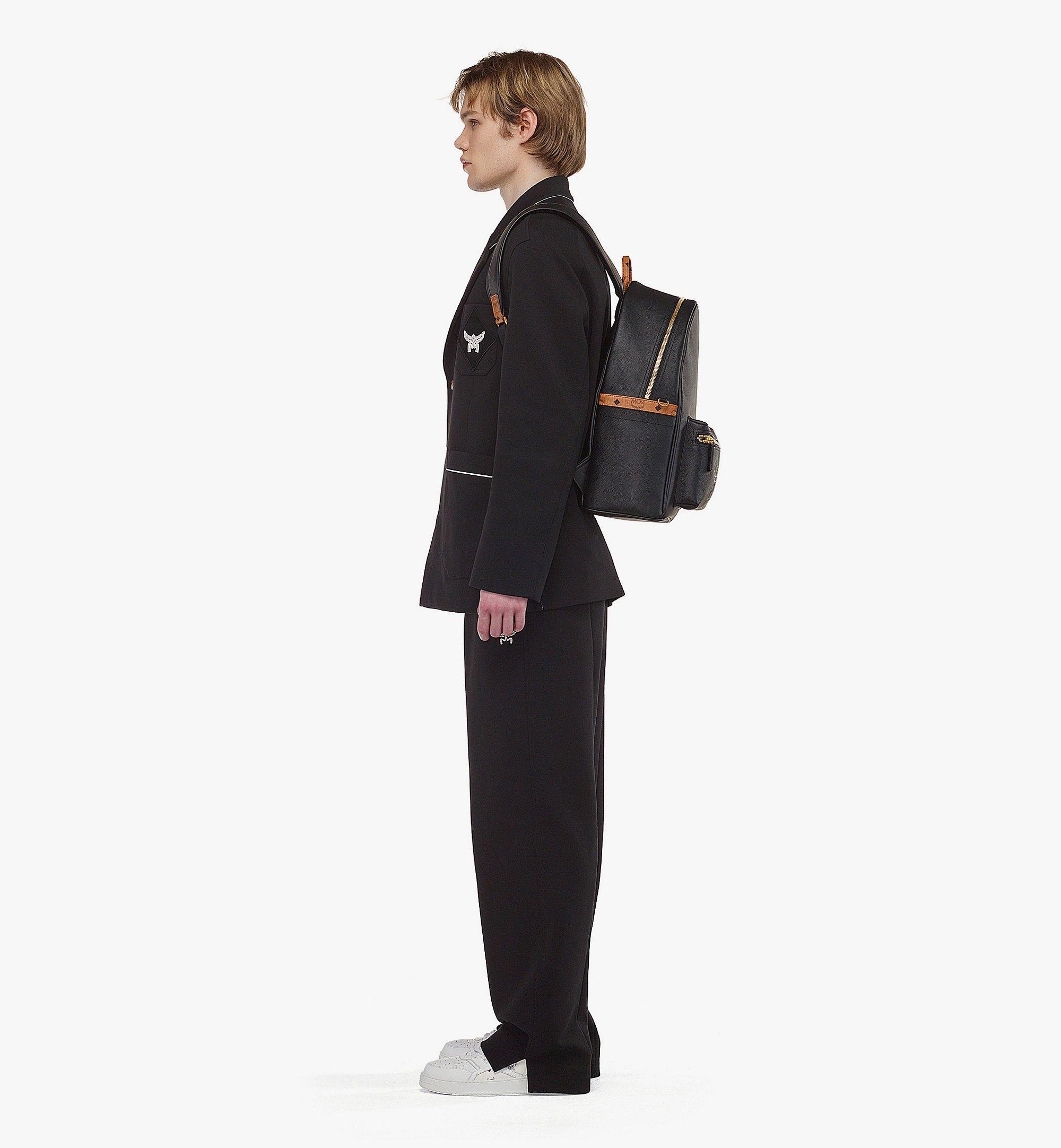 Stark Backpack in Embossed Logo Leather - 6