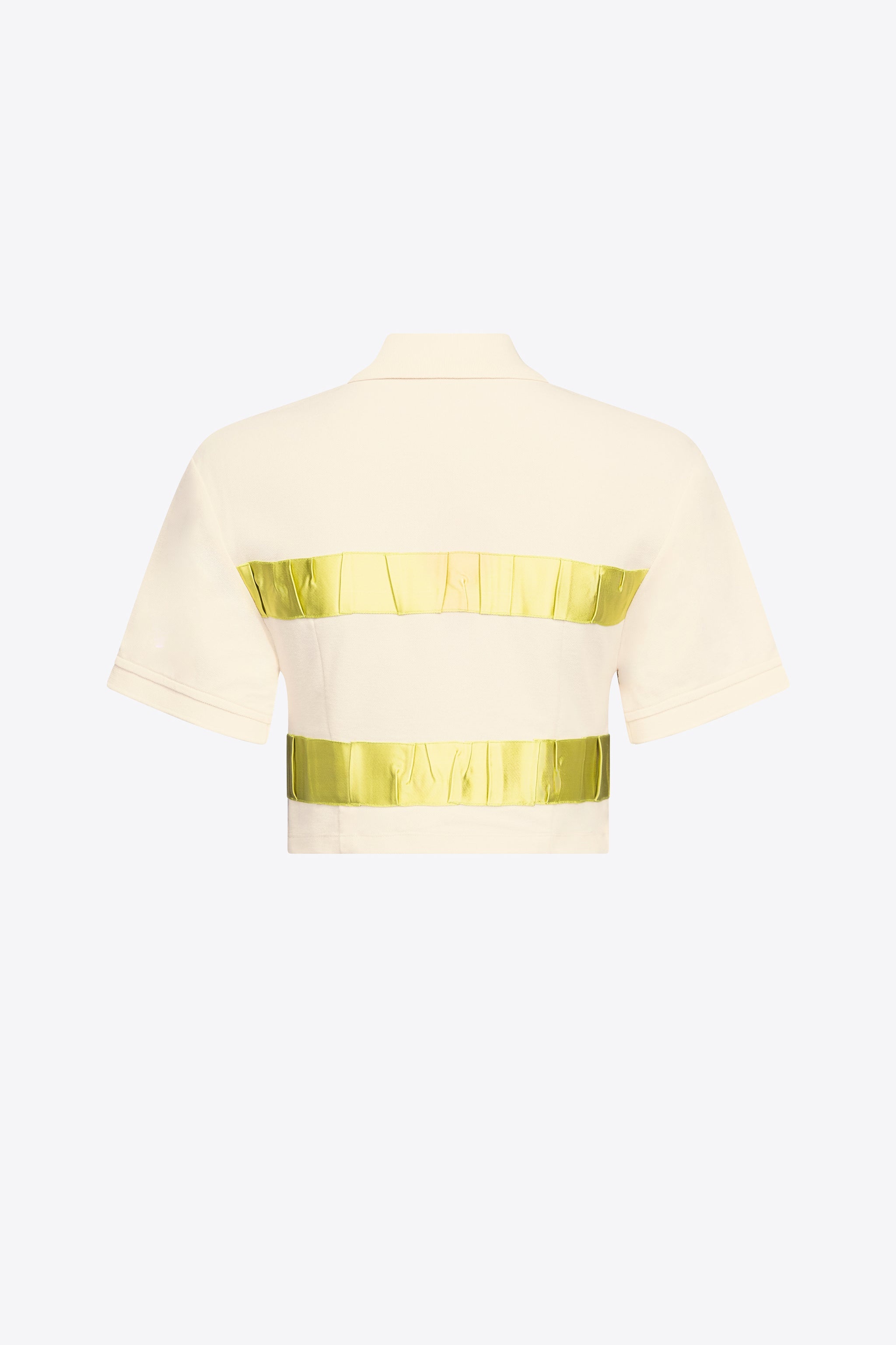 CRYSTAL EMBELLISHED BOW CROPPED POLO - 2