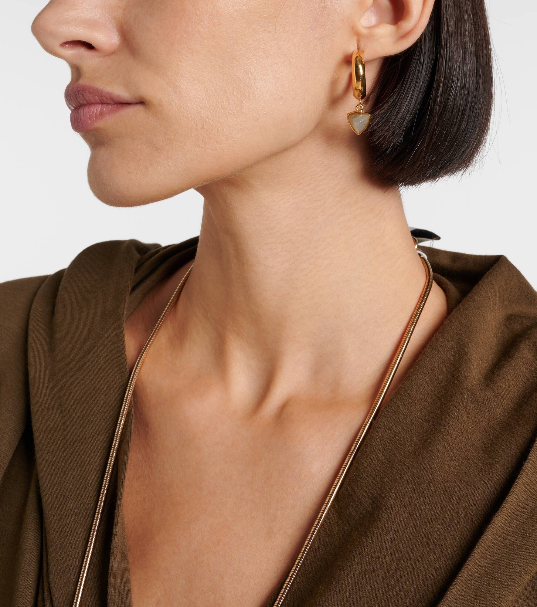 Embellished hoop earrings - 3