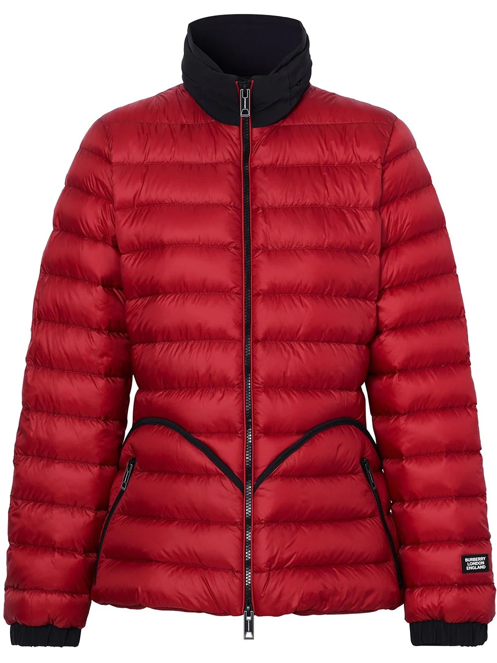 packaway hood peplum puffer jacket - 1