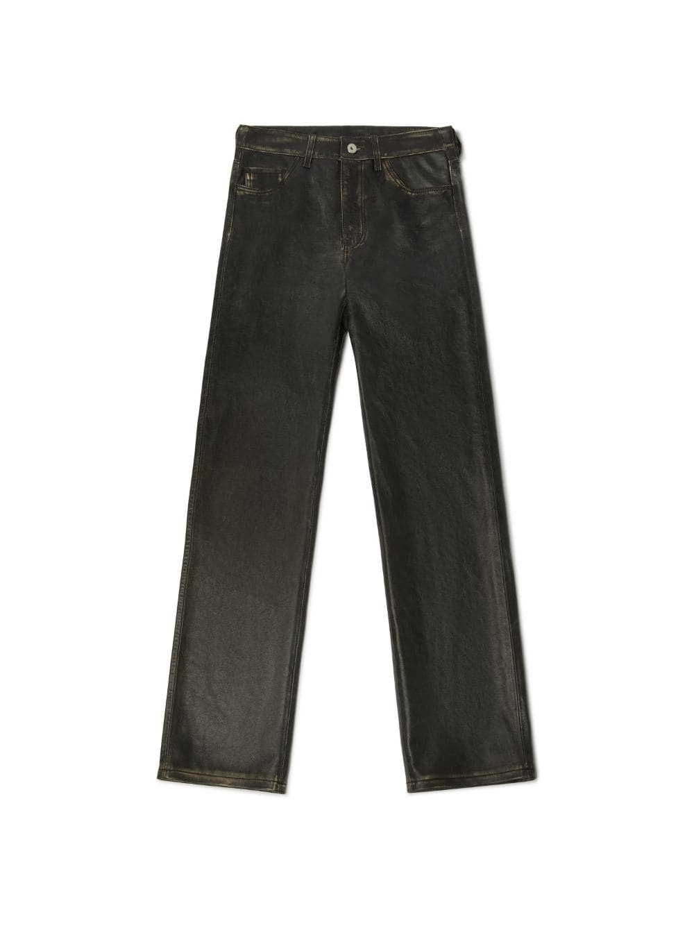 Distressed Leather Reg Pants - 1