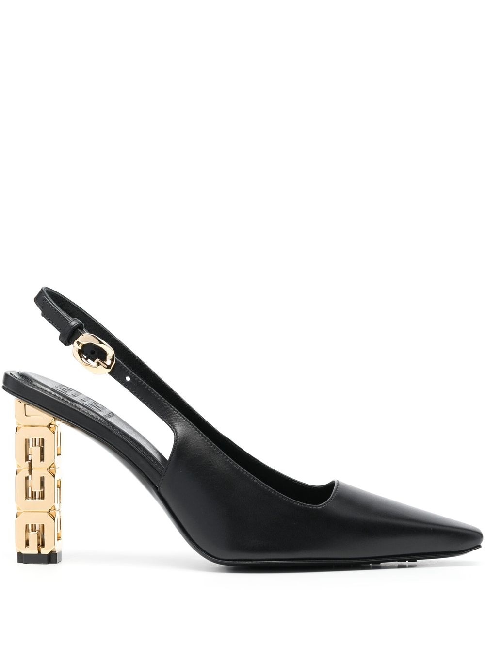 buckle-strap pointed-toe pumps - 1