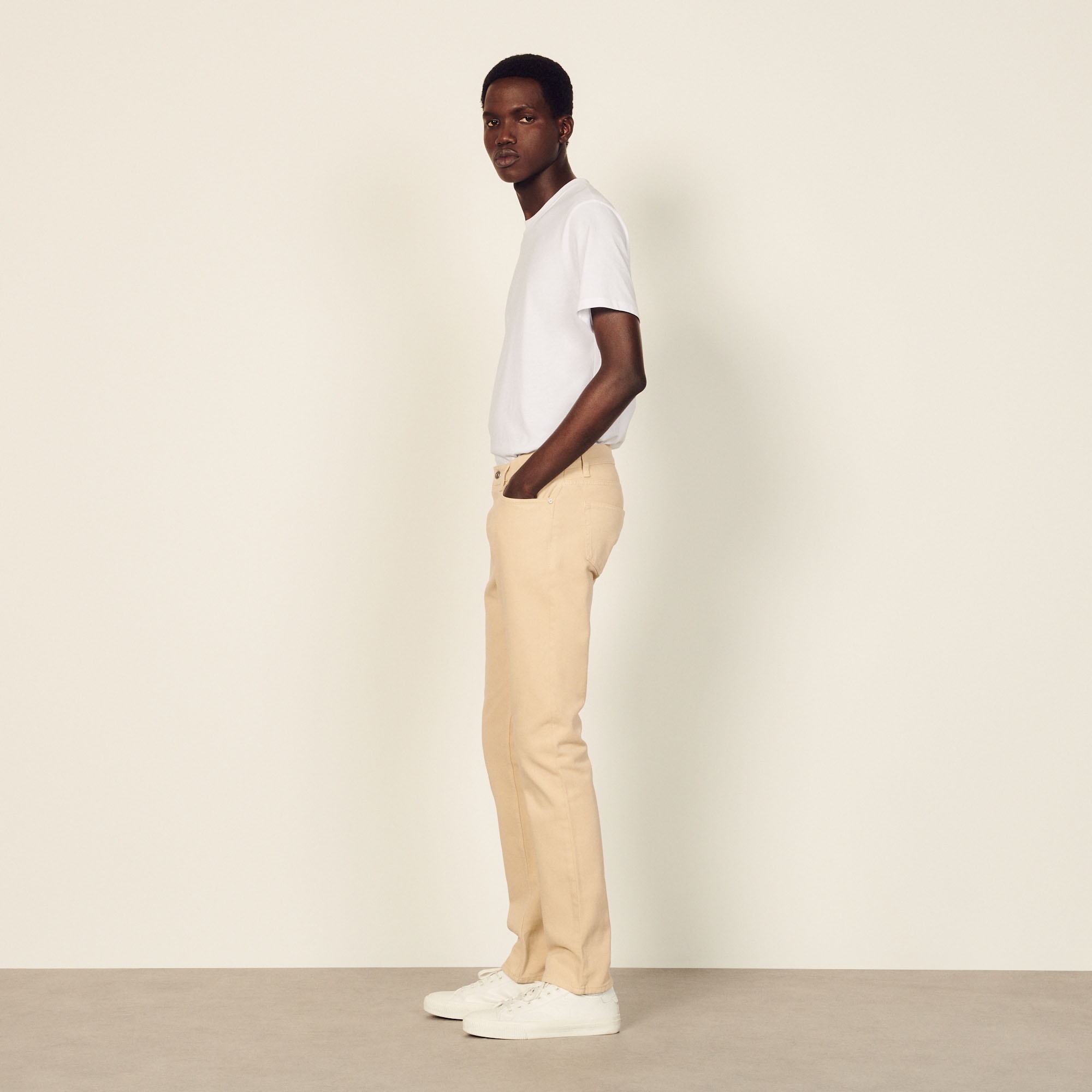 Slim-fit cotton jeans - 4