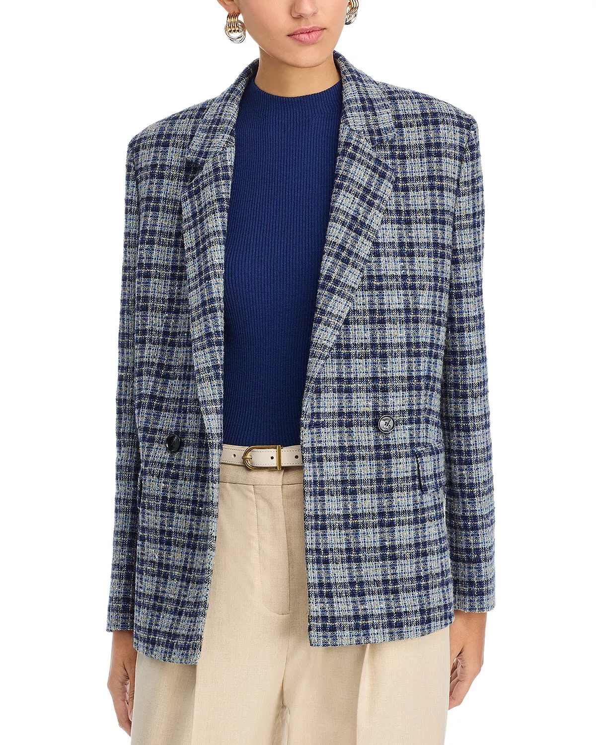 Check Double Breasted Blazer - 2