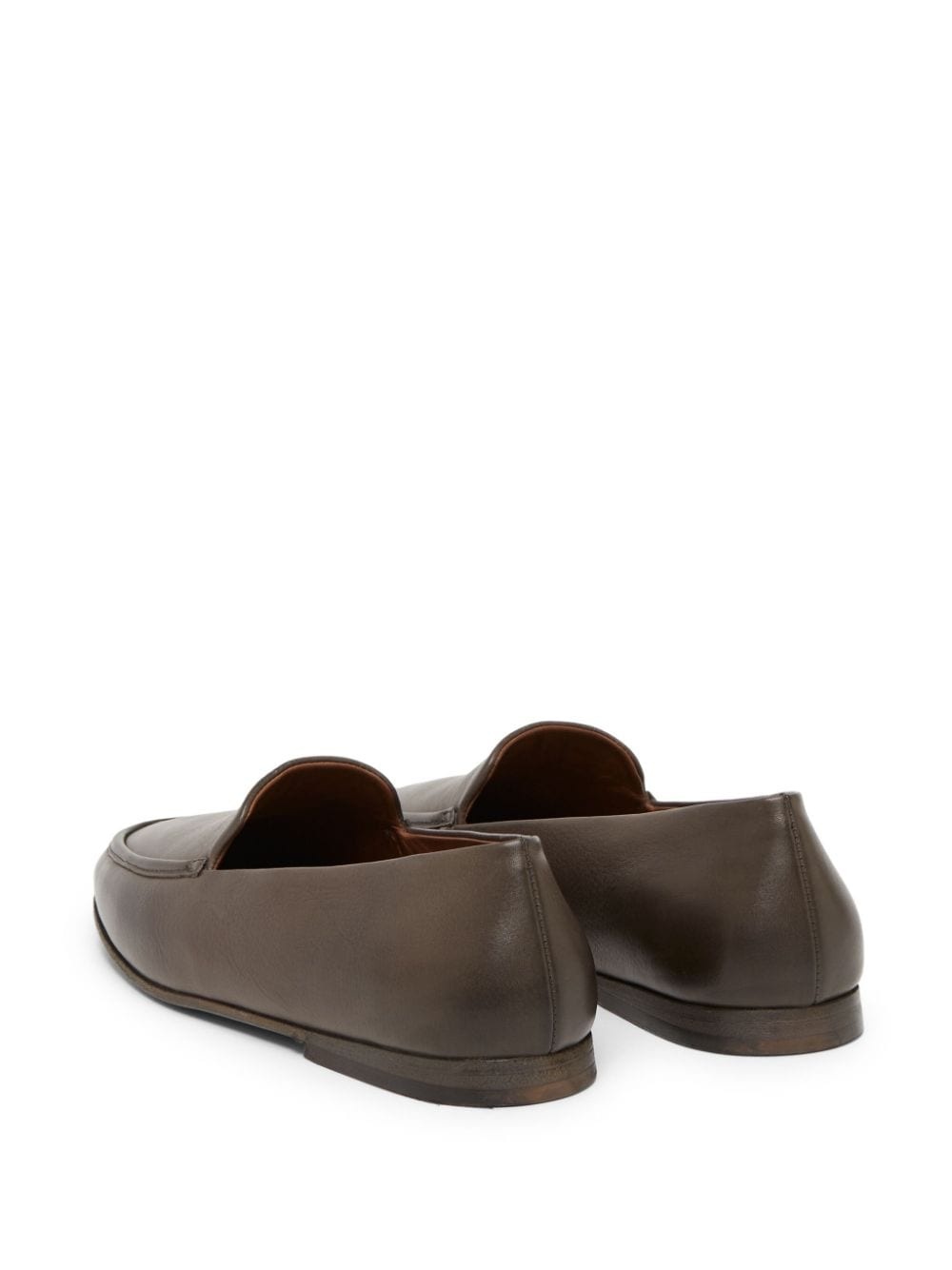 almond-toe leather loafers - 3