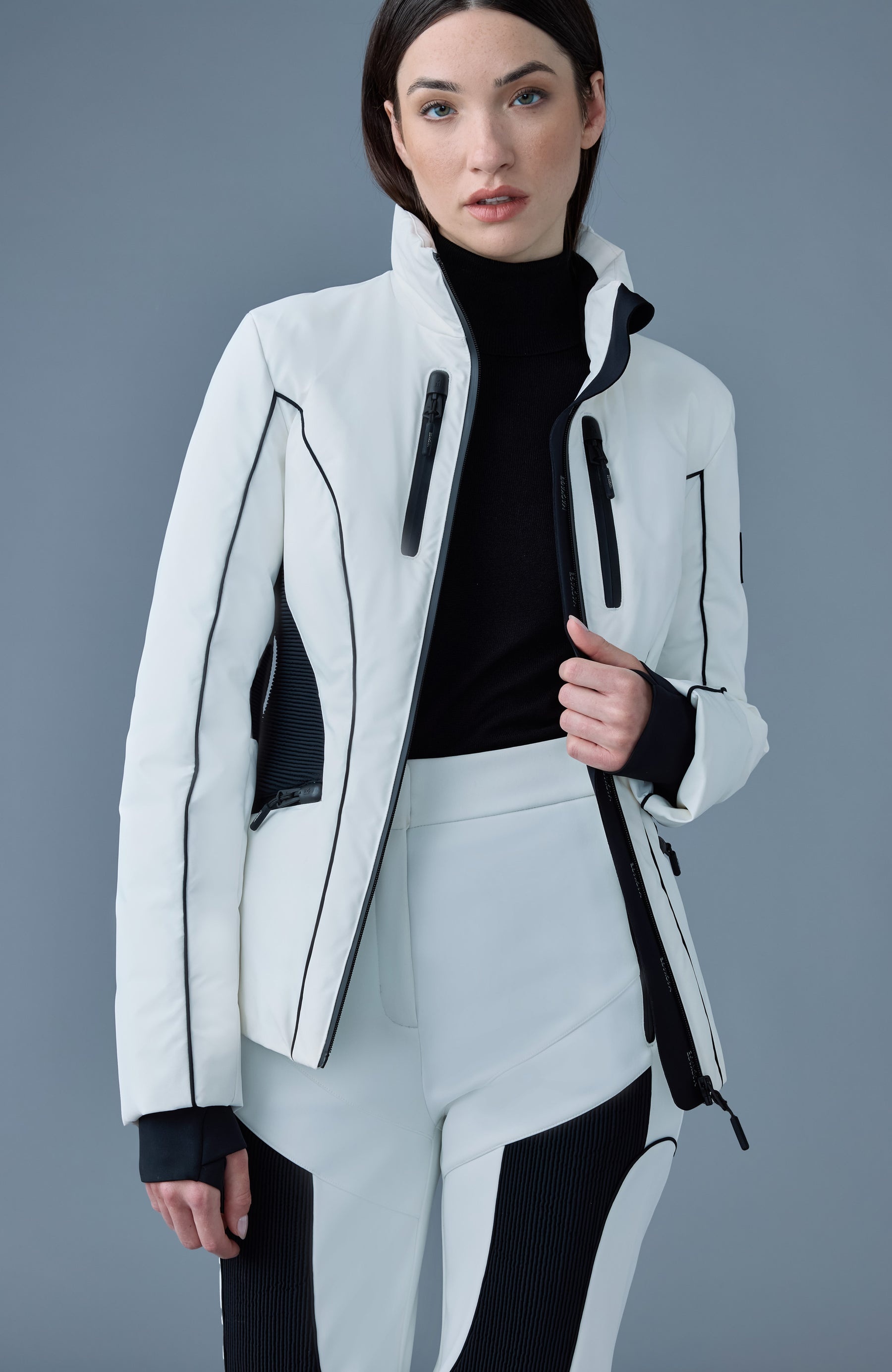 SANDRA Smocked detailed technical ski jacket - 5