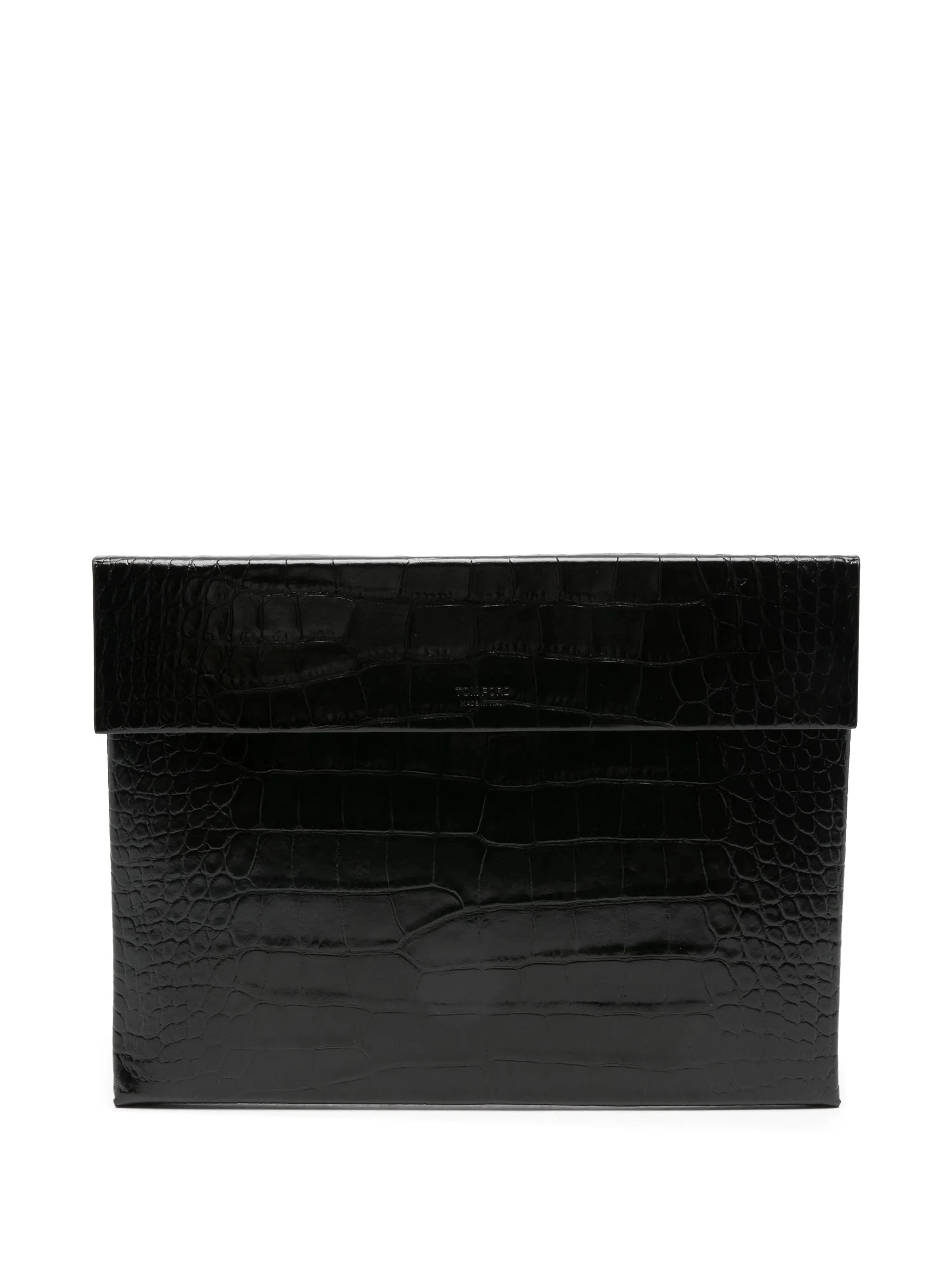 Tom Ford Crocodile-pattern Flap Portfolio - 1
