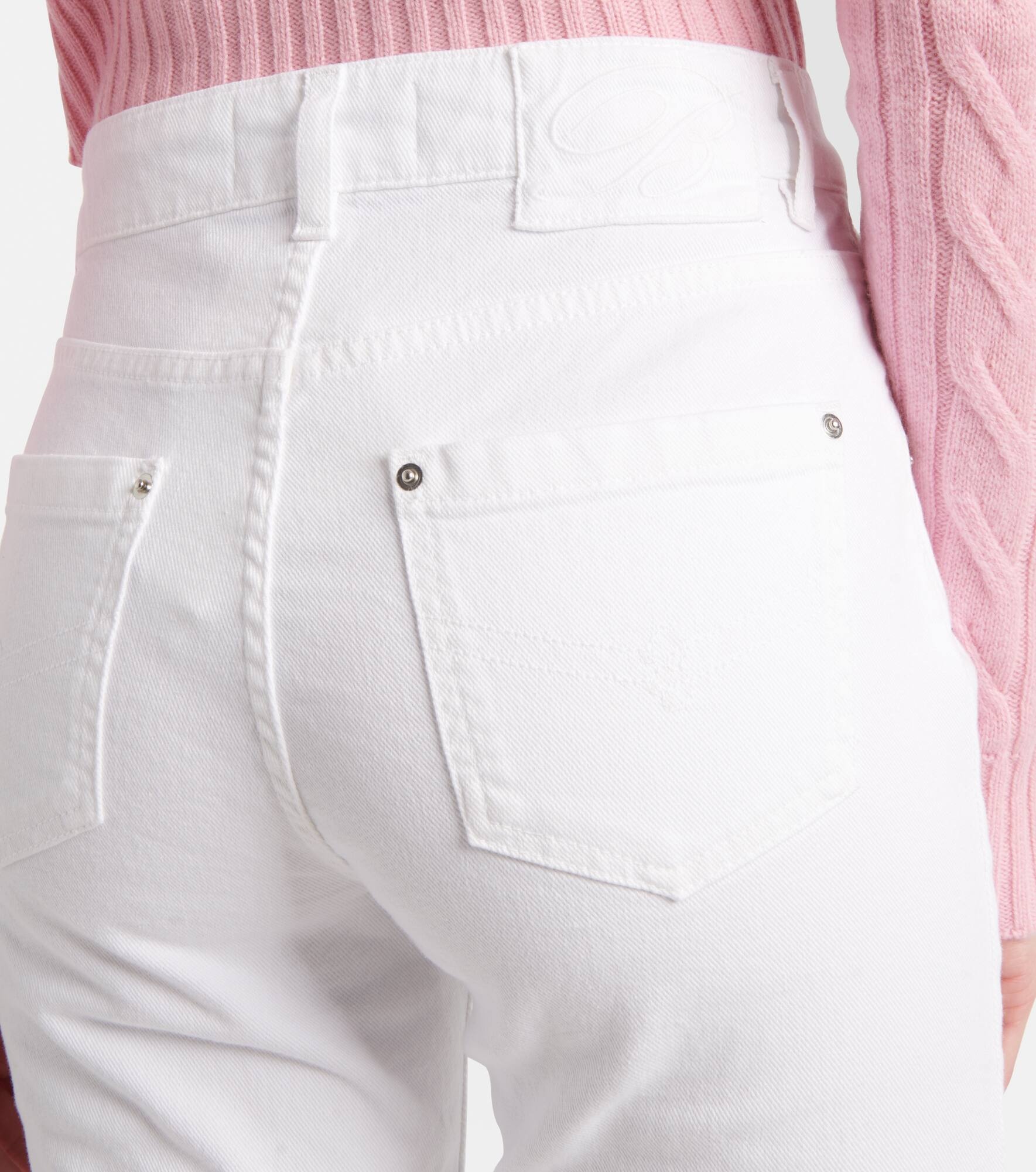 Chain-detail high-rise bootcut jeans - 6