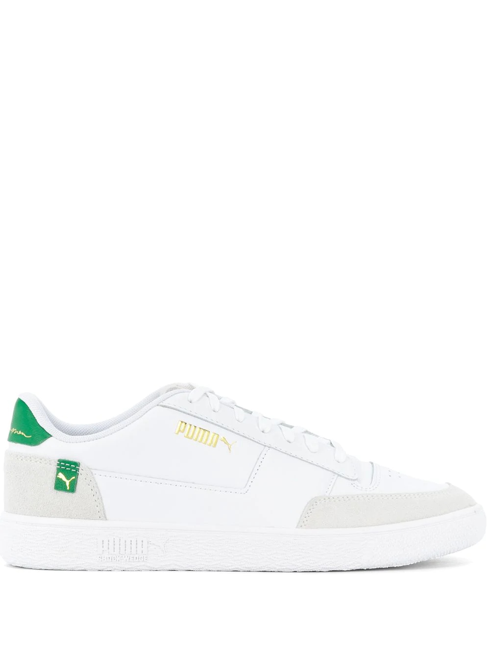 suede panel low-top trainers - 1