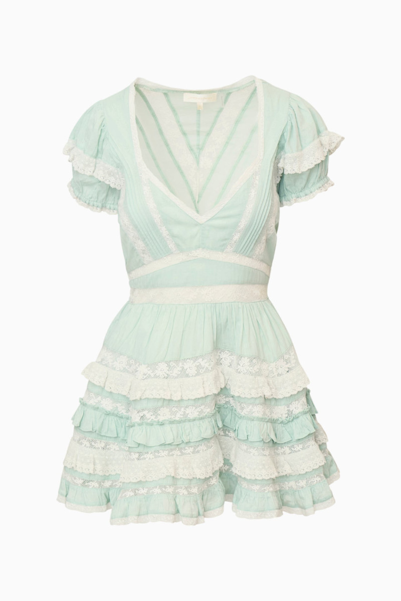 Nivara Lace Ruffle Mini Dress 1