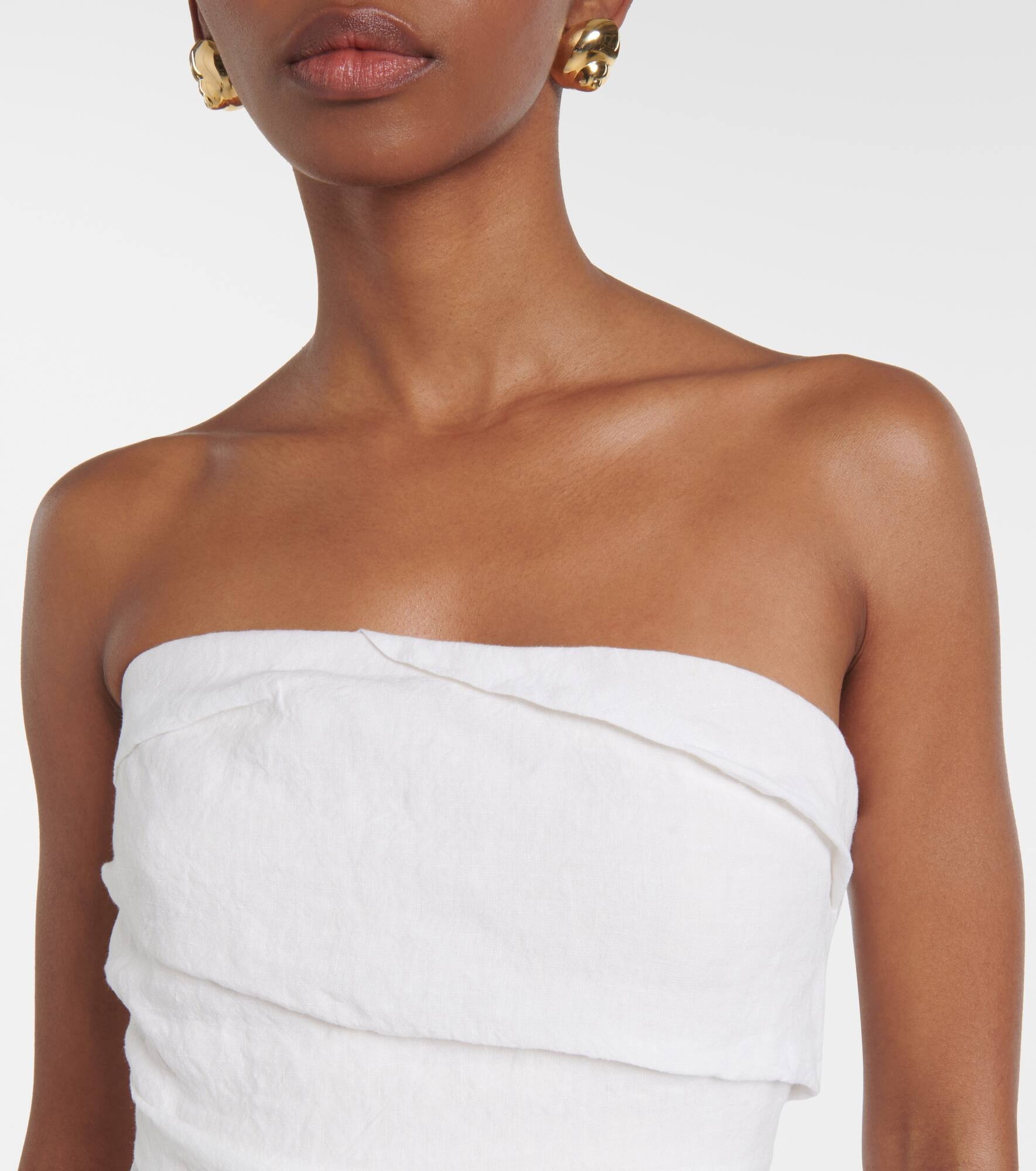 Izel draped linen top - 4