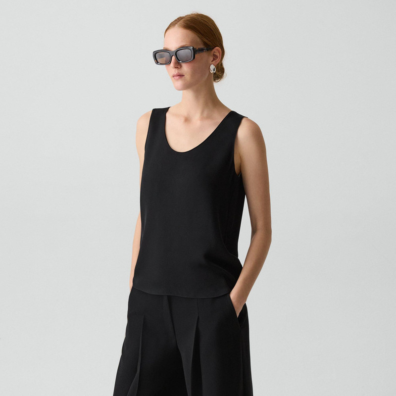 Straight Shell Top in Silk Georgette 3