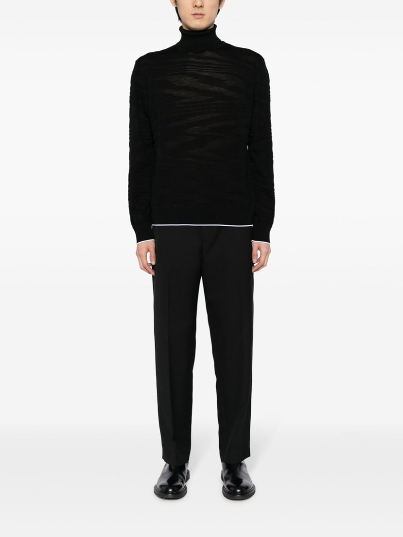 Missoni contrast-trim roll-neck jumper outlook