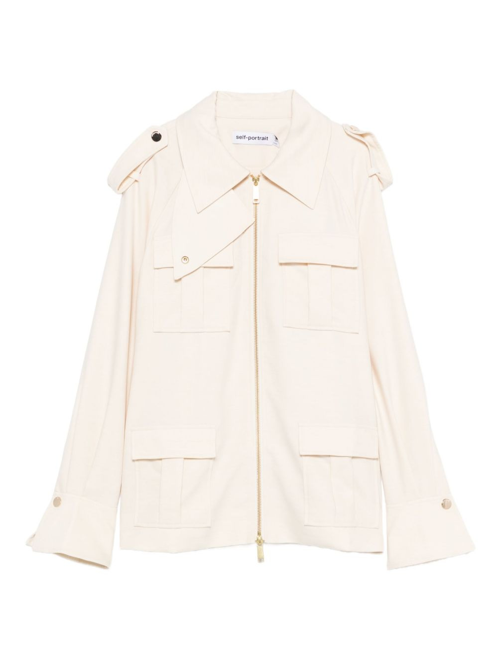 belted twill jacket - 1