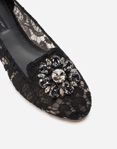 Dolce & Gabbana Slipper in Taormina lace with crystals outlook