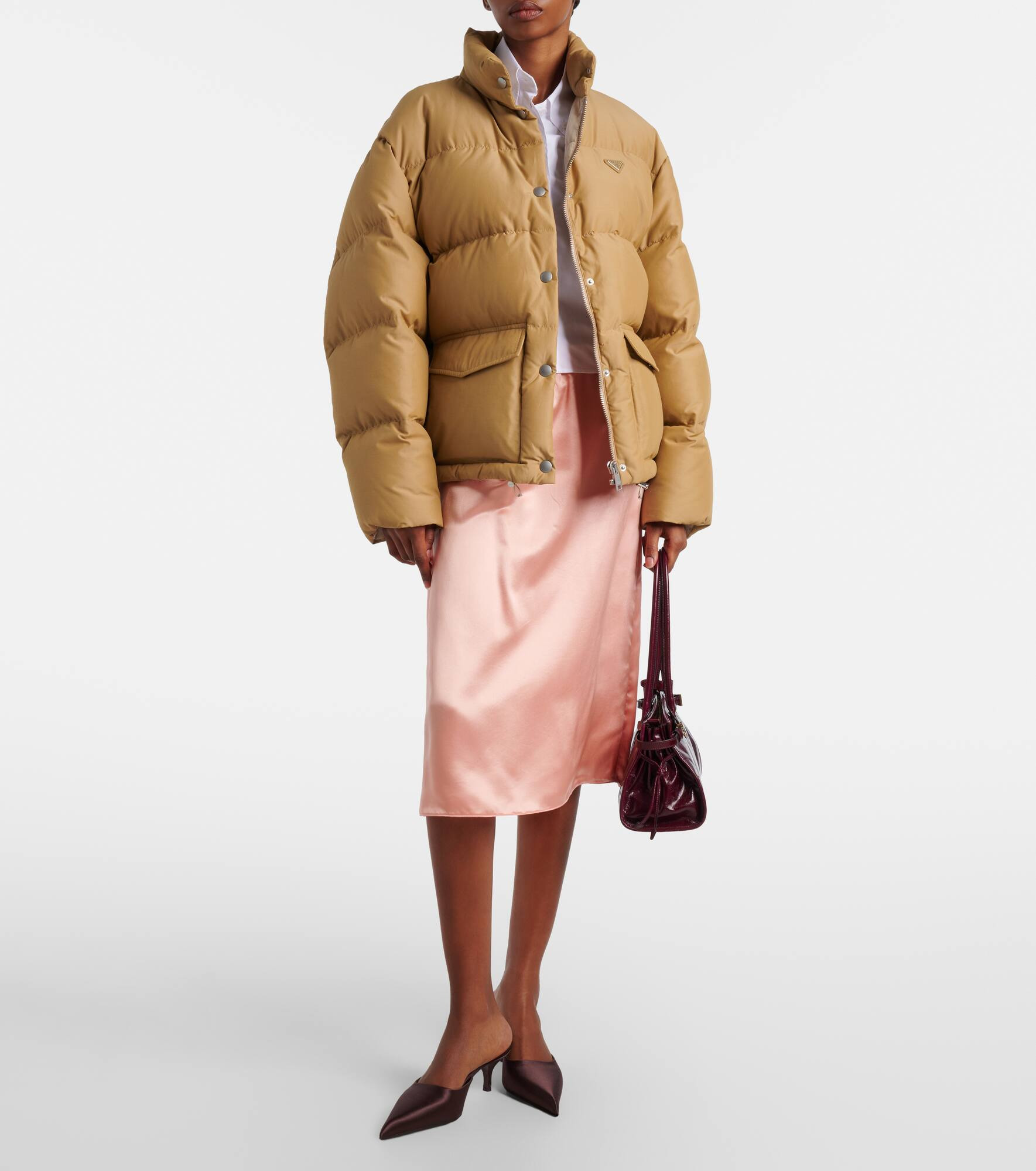 Logo cotton-blend puffer jacket - 2