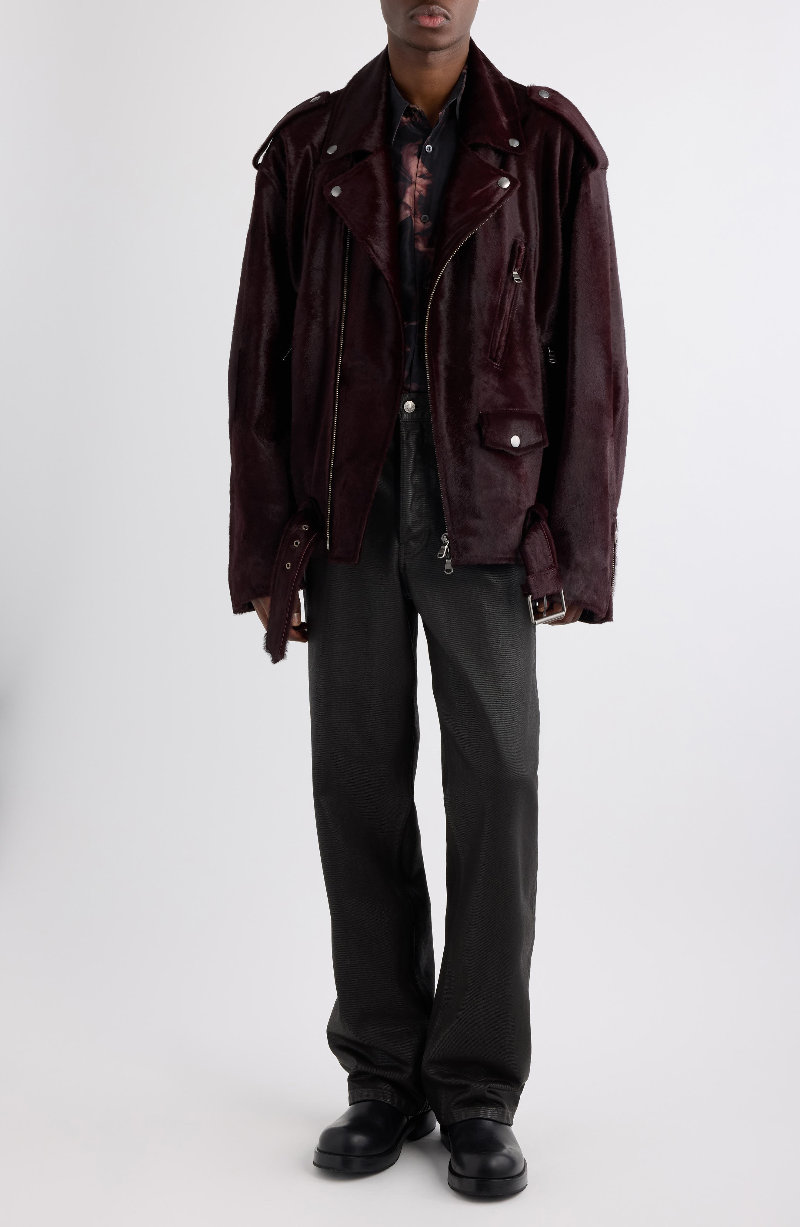 Dries Van Noten Pine Coated Jeans in Black at Nordstrom - 2