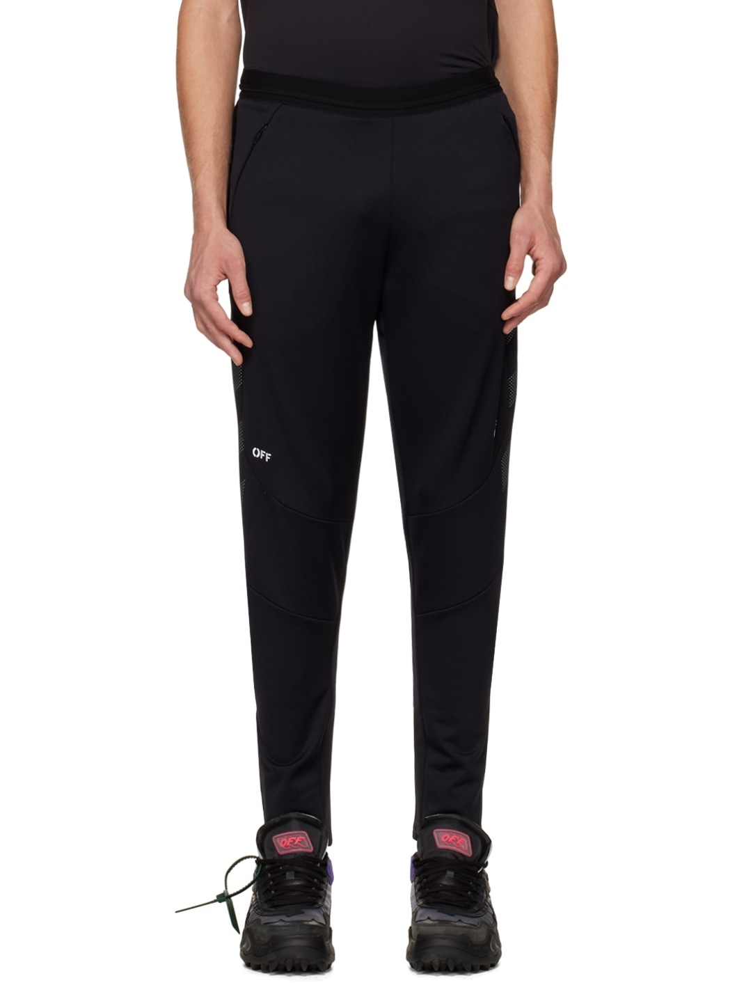 Black Printed Lounge Pants - 1