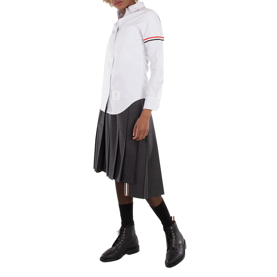 Thom Browne Super Twill Below Knee Pleated Skirt - 3
