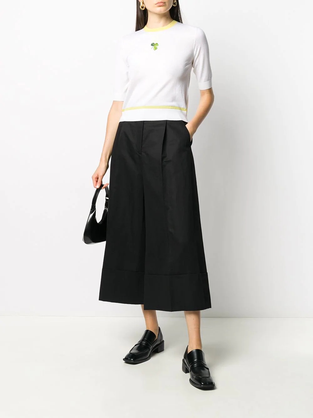 cropped culotte trousers - 2