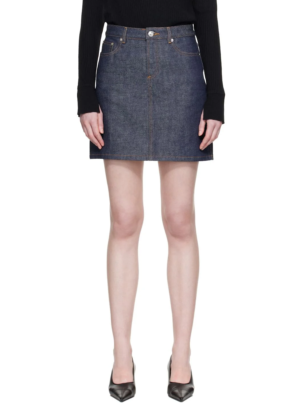 Indigo Standard Denim Miniskirt - 1