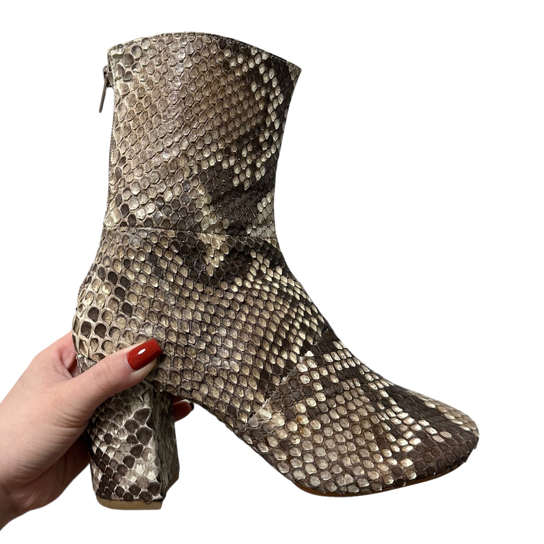 JUNYA WATANABE Spring Summer 2017 Python Zip Ankle Boots - 4