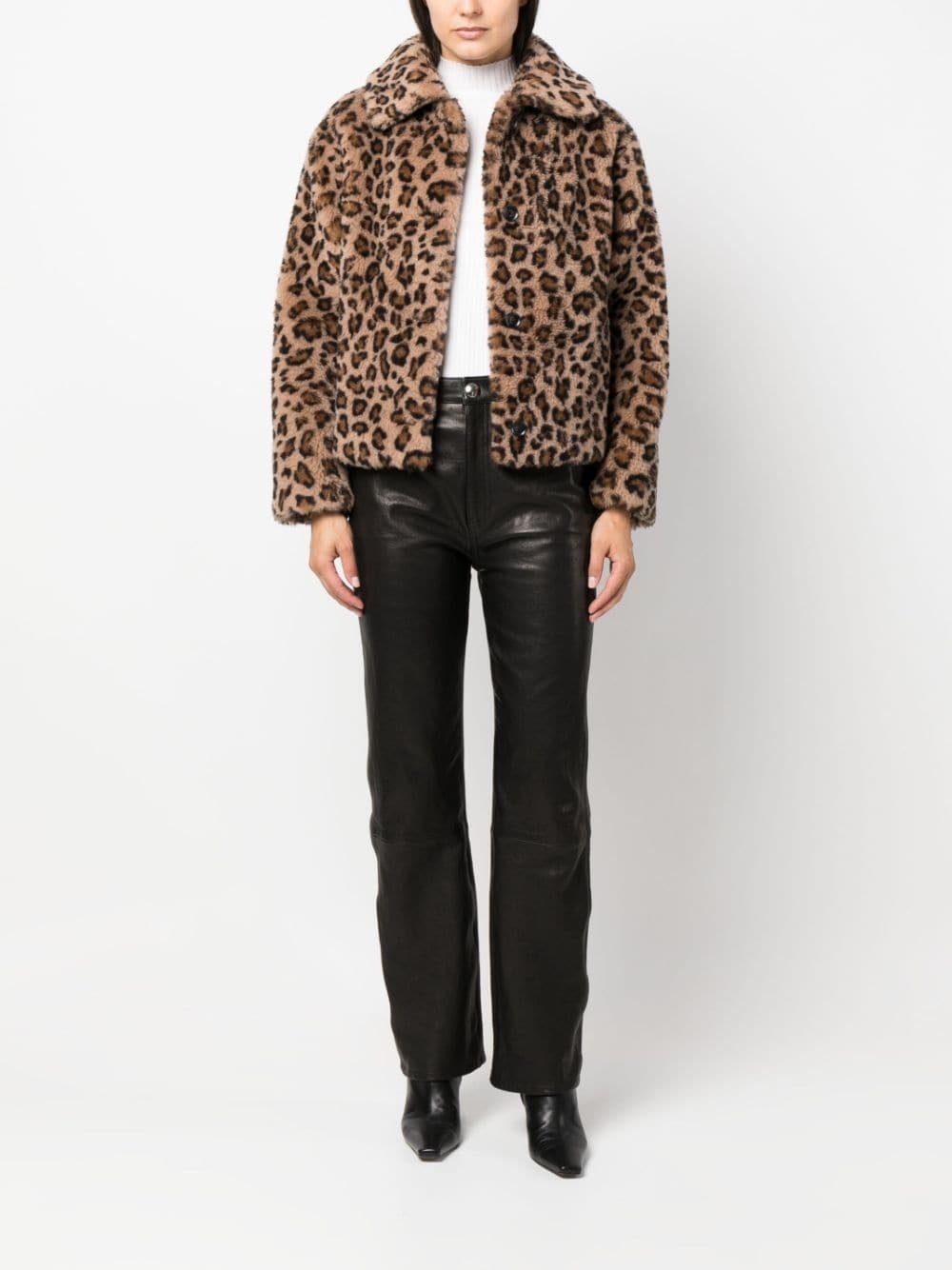 leopard-print wool jacket - 2