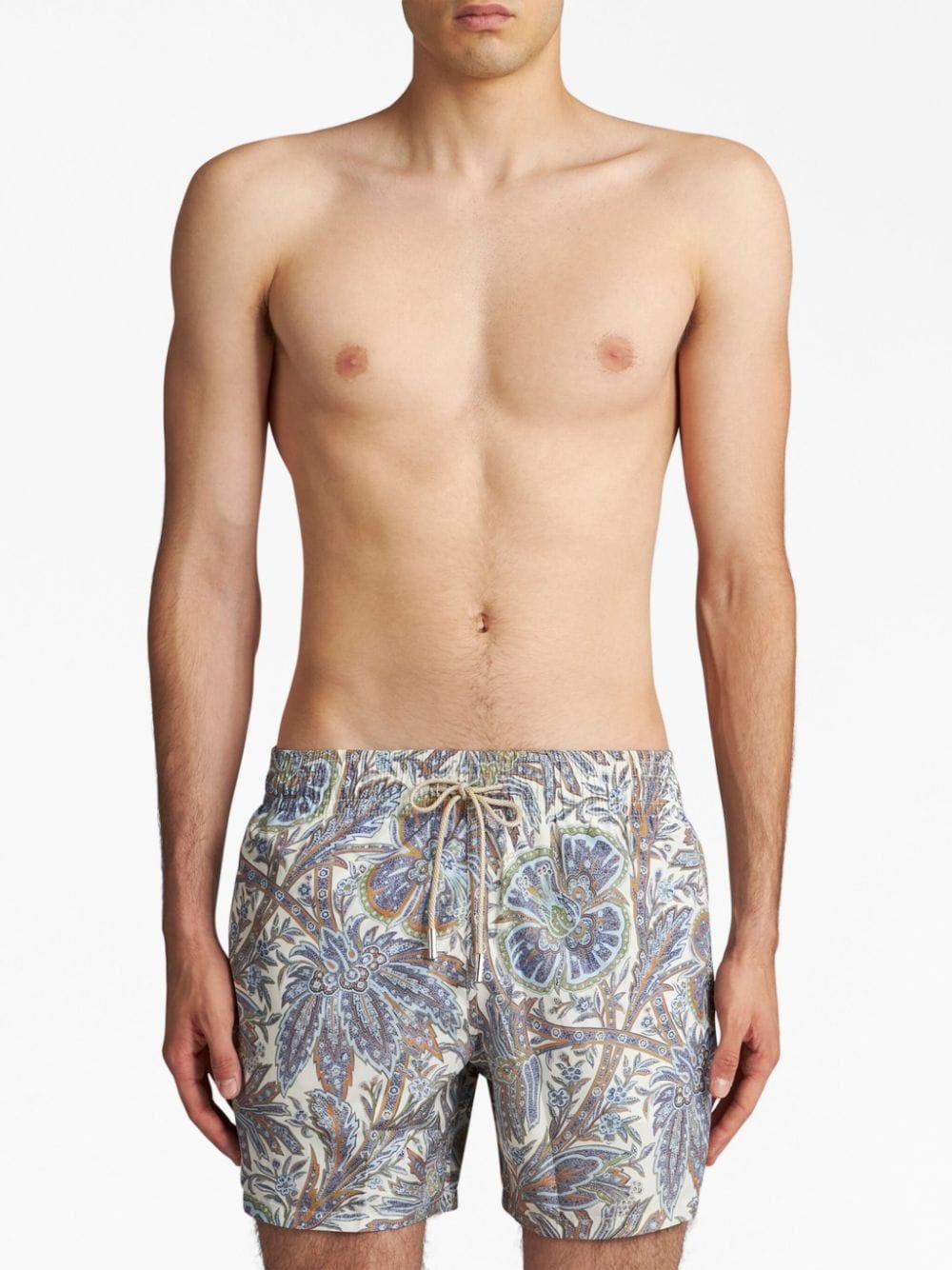 paisley foliage-print swim shorts - 2