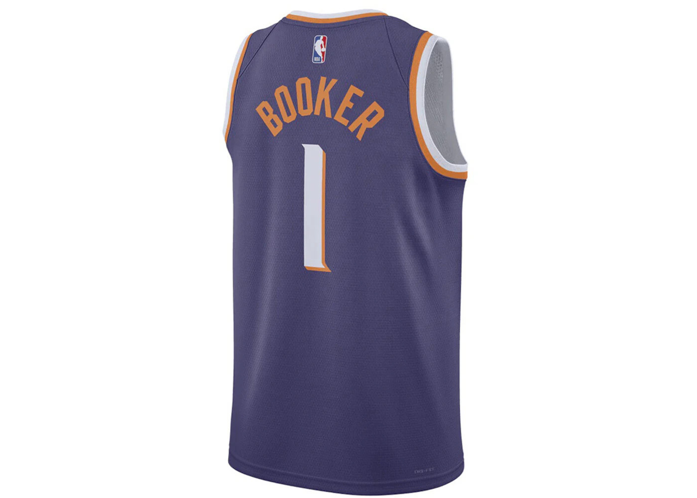 Nike NBA Phoenix Suns Devin Booker Icon Edition Dri-Fit Swingman Jersey Purple/White - 2